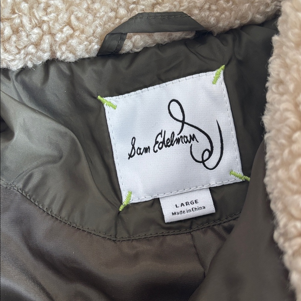 Sam Edelman Quilted Coat with Faux Shearling Collar - Picture 2 of 4